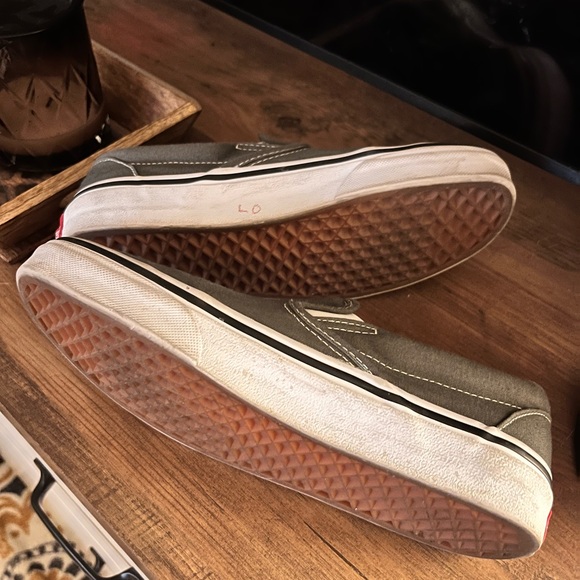 Grey and White Class Slip-On Vans - Picture 4 of 5